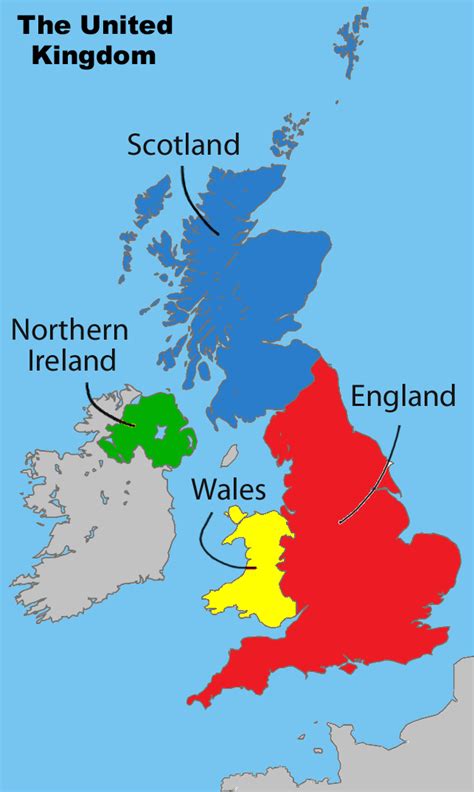 Uk England Scotland Wales Northern Ireland Map