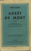 ARRÊT DE MORT by VICKI BAUM: bon Couverture souple (1933) | Le-Livre