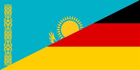 Germany and kazakhstan have maintained bilateral relations since 1992. File:Flag of Kazakhstan and Germany.svg - Wikimedia Commons