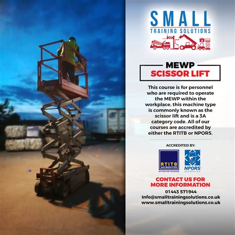 3a Mobile Vertical Scissor Lift Small Training Solutions