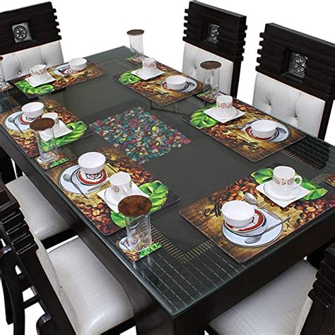 Moonwooden Solid Wood 6 Seater Dining Table Set With 6 Chair For Home