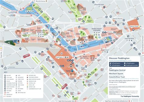 Illustrated Paddington London Map Paddington