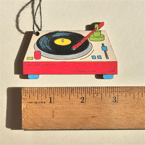 Record Player Wood Ornament Etsy