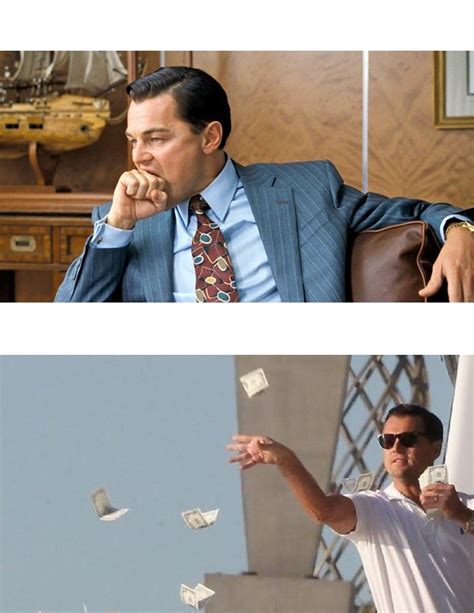 Leonardo Dicaprio Throwing Money Meme Template