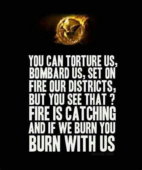 If We Burn You Burn With Us Hunger Games Quotes Hunger Games Hunger