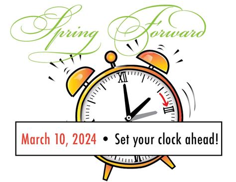 Spring Forward Clip Art For Daylight Savings Time Begins March 10 2024