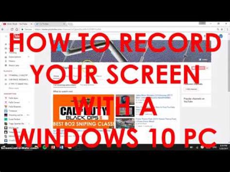 How to record your screen with sound to record your voice, select the microphone. HOW TO RECORD PC SCREEN ON WINDOWS 10 FOR FREE (NO ROOT ...
