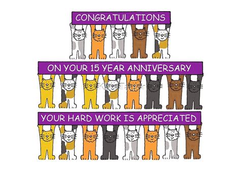 Wishing someone a happy work anniversary can be a little tricky. "Congratulations on 15 year work anniversary." by ...