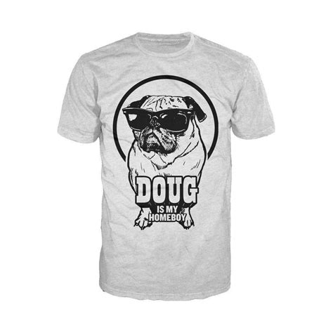 Doug The Pug Homeboy Official Mens T Shirt Heather Grey In 2021