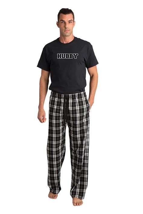 Wifey And Hubby Matching Couple Flannel Pajama Pants Set Zynotti