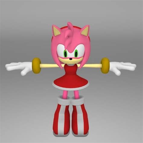 3d Amy Rose Cgtrader