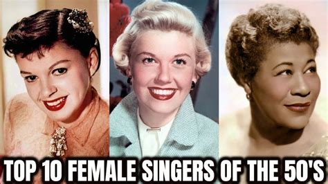 top 10 most popular female singers of the 50 s youtube