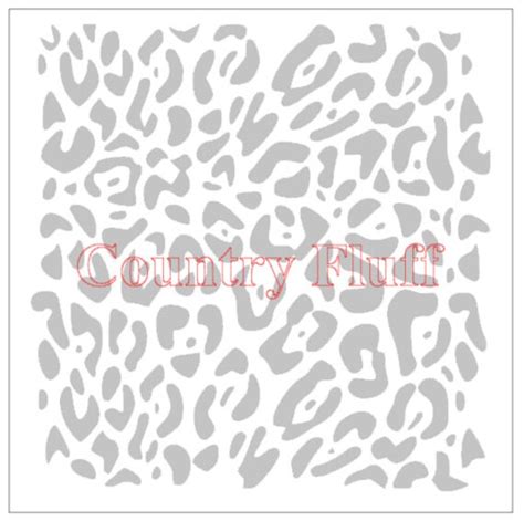 Items Similar To Leopard Print 55 X 55 Clear Stencil On Etsy