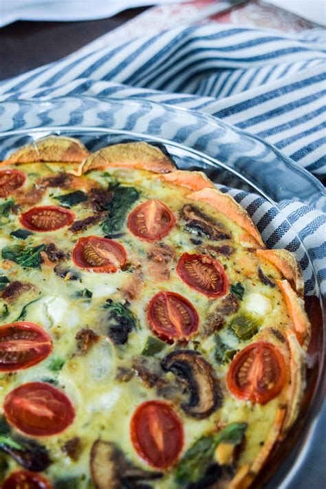Easy Sweet Potato Crust Quiche A Simplified Life