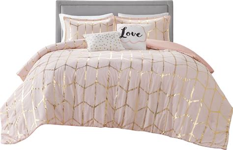 Pink Gold Bedding Set Hanaposy