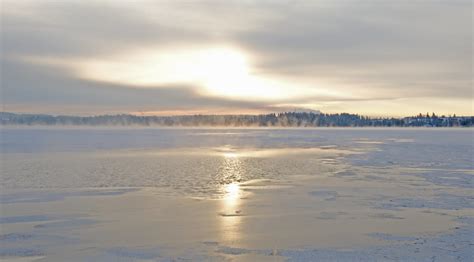 Frozen Lake Lake Pyhäjärvi Tampere Finland Juhamatti