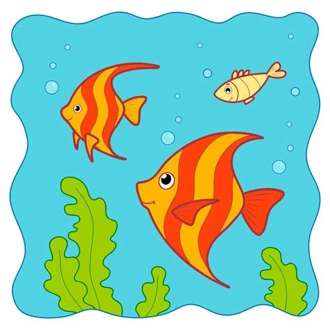 Cute Fish Underwater Cartoon Fish Clipart Vector Art At Vecteezy