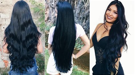 Wonderful Long Silky Black Hair By Thêskah Oliveira Playing And Pretty Curls Youtube