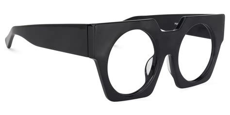 Geometric Black Glasses Zeelool Eyeglasses