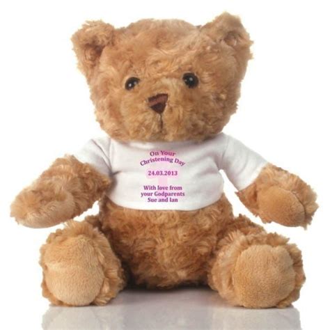 Personalised Baby Girl Christening Day Teddy Bear The Personalised
