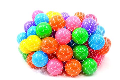 Non Toxic Phthalate Free Crush Proof Play Balls 7 Color Pink Green Purple Red Blue