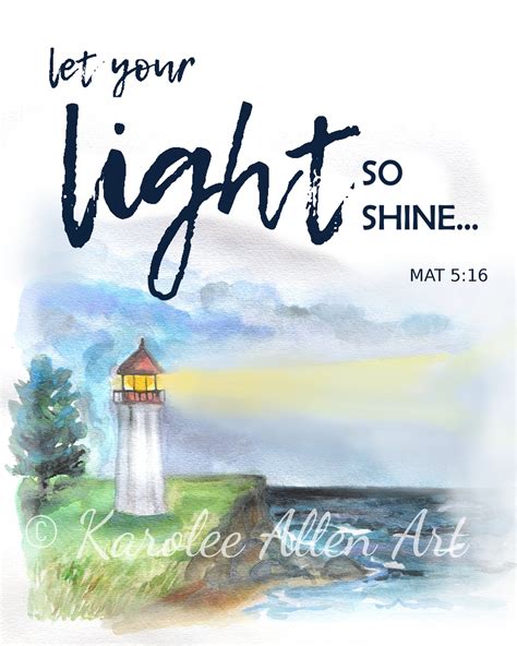 Let Your Light So Shine Print Digital Download Lighthouse Etsy Sweden