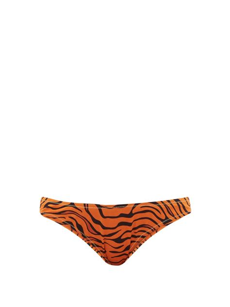 Orange Selvaggia Tiger Print Bikini Briefs Reina Olga MATCHESFASHION US