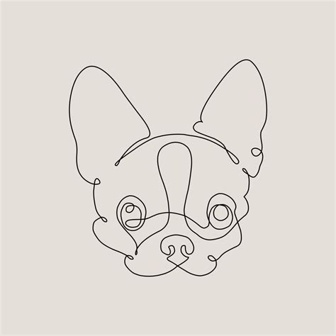 One Line Chihuahua Mini Art Print By Huebucket Without Stand 3 X 4