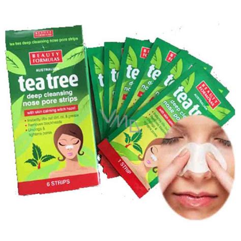 Beauty Formulas Tea Tree Deep Cleansing Nose Pore Strip 6pic Box