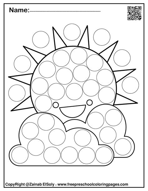 Are do a dot coloring pages developmental? Set of Spring Dot Marker Free coloring pages