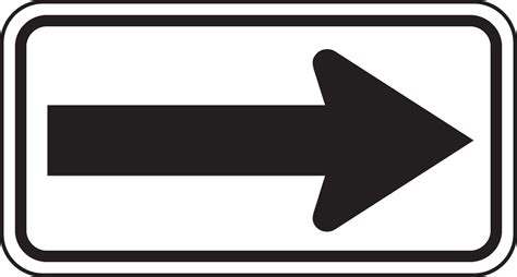 Direction Sign One Direction Large Arrow White Frr293ra
