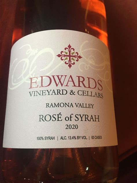 2019 Edwards Vineyard And Cellars Syrah Rosé Of Syrah Usa California