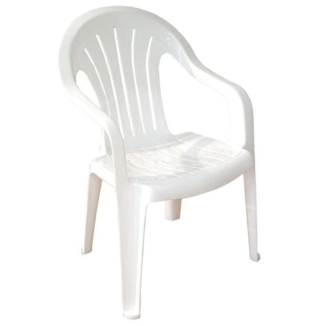 Adams Mfg Corp White Resin Stackable Patio Chaise Lounge Chair White