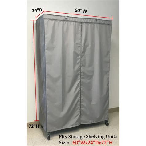 Wire Rack Shelving Covers Sizes 60 24 72 Full Grey Formosa Covers