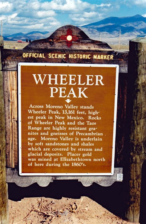 Wheeler Peak Marker Information Sign For Wheeler Peak Stevesheriw
