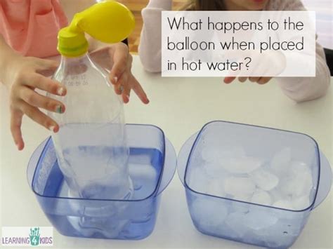 Balloon Bottle Hot Water Experiment