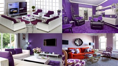 cat dinding ruang tamu warna ungu  modern  minimalis