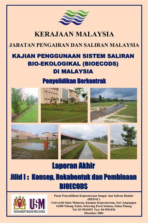 ¿the drainage exchange of stormwater potential in flat area problems¿, journal of environmental science and engineering, david publishing development of a multi criteria decision support system (mcdss) for drought and flood management in malaysia using novel approaches. Application of Bio-Ecological Drainage System (BIOECODS ...