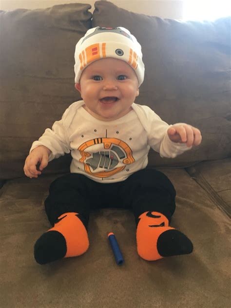 Star Wars Baby Bb8 Bodysuit Long Sleeve Set With A Beanie And Etsy