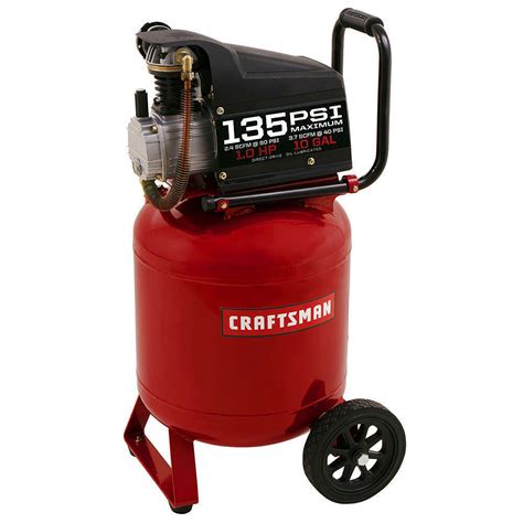 Craftsman 10 Gallon 1 Hp Oil Lube Portable Air Compressor 135 Max Psi