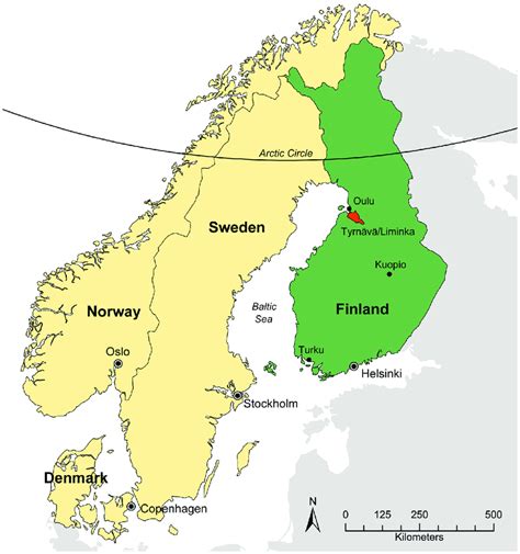 Map Of The Nordic Countries The Region Under Study