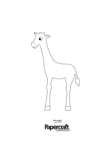 Size of print is 9.4 x 12.6 inches, 300 dpi. FREE giraffe template | Papercraft inspirations (With ...