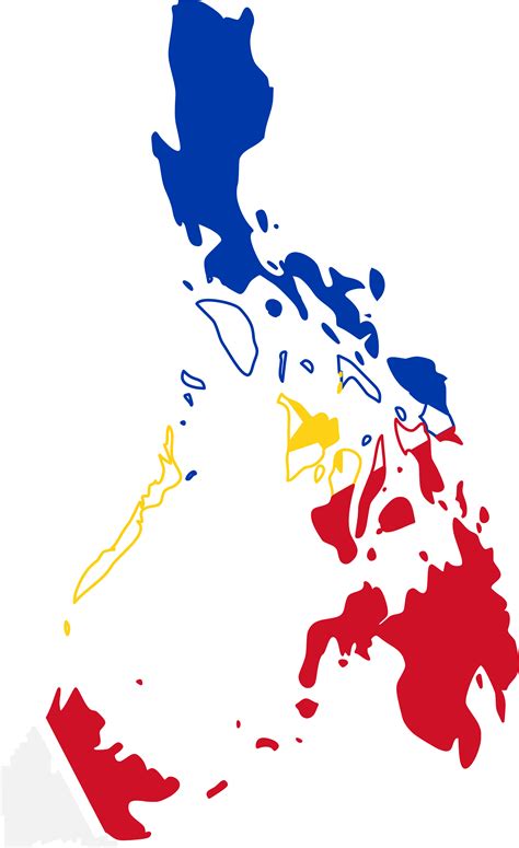 Philippines Map Colored With Philippine Flag Vector Image Vrogue