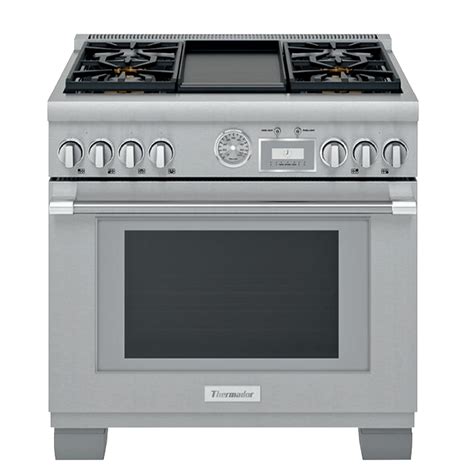 Thermador 36 In Stainless Gas Range Prg364wdg Abt