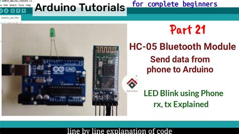 Hc 05 Bluetooth Module With Arduino Blinking Led With Phone Code