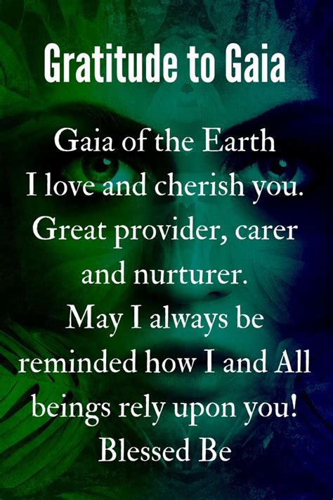 Best gaia quotes selected by thousands of our users! Gratitude to Gaia | Wiccan quotes, Wiccan chants, Witch quotes