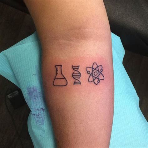 Small Chemistryscience Tattoo Science Tattoos Dna Tattoo Science