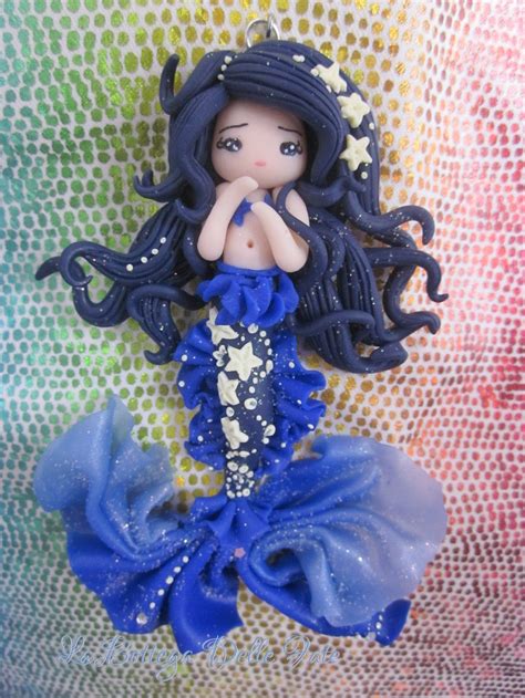 Mermaid Of The Night By Anteam On Deviantart Polymer Clay Embroidery