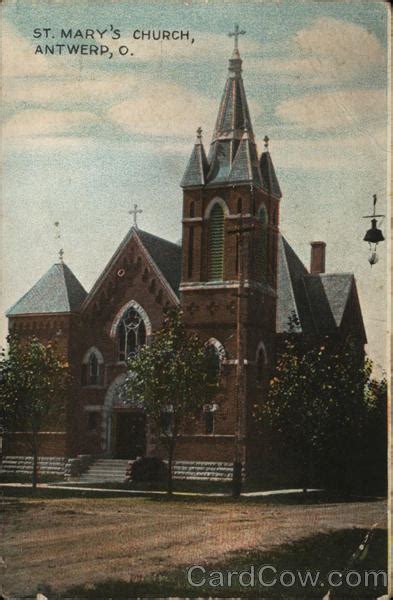 St Marys Church Antwerp Oh Postcard