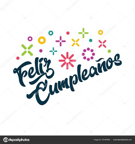 Feliz Cumpleanos Spanish Happy Birthday Greeting Invitation Card